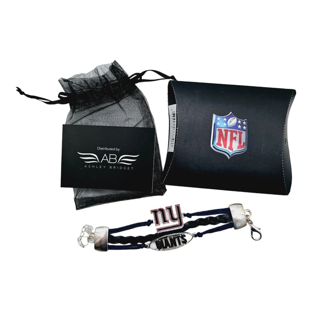 New York Giants Bracelet NFL Adjustable Silver Red Blue & White Ashley Bridget - Picture 5 of 7